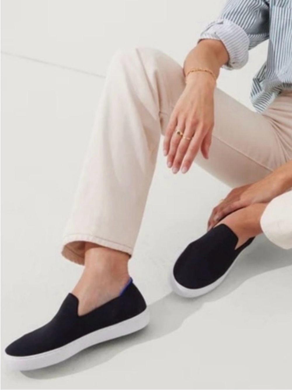 π₯ROTHYβS The Original Slip On Sneaker Navy Knit Eco Friendly Womenβs Sz 10π